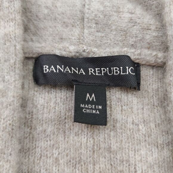 Banana Republic Open Cardigan Womens Medium Brown Wool Blend Cozy Knit Longline - Picture 8 of 11